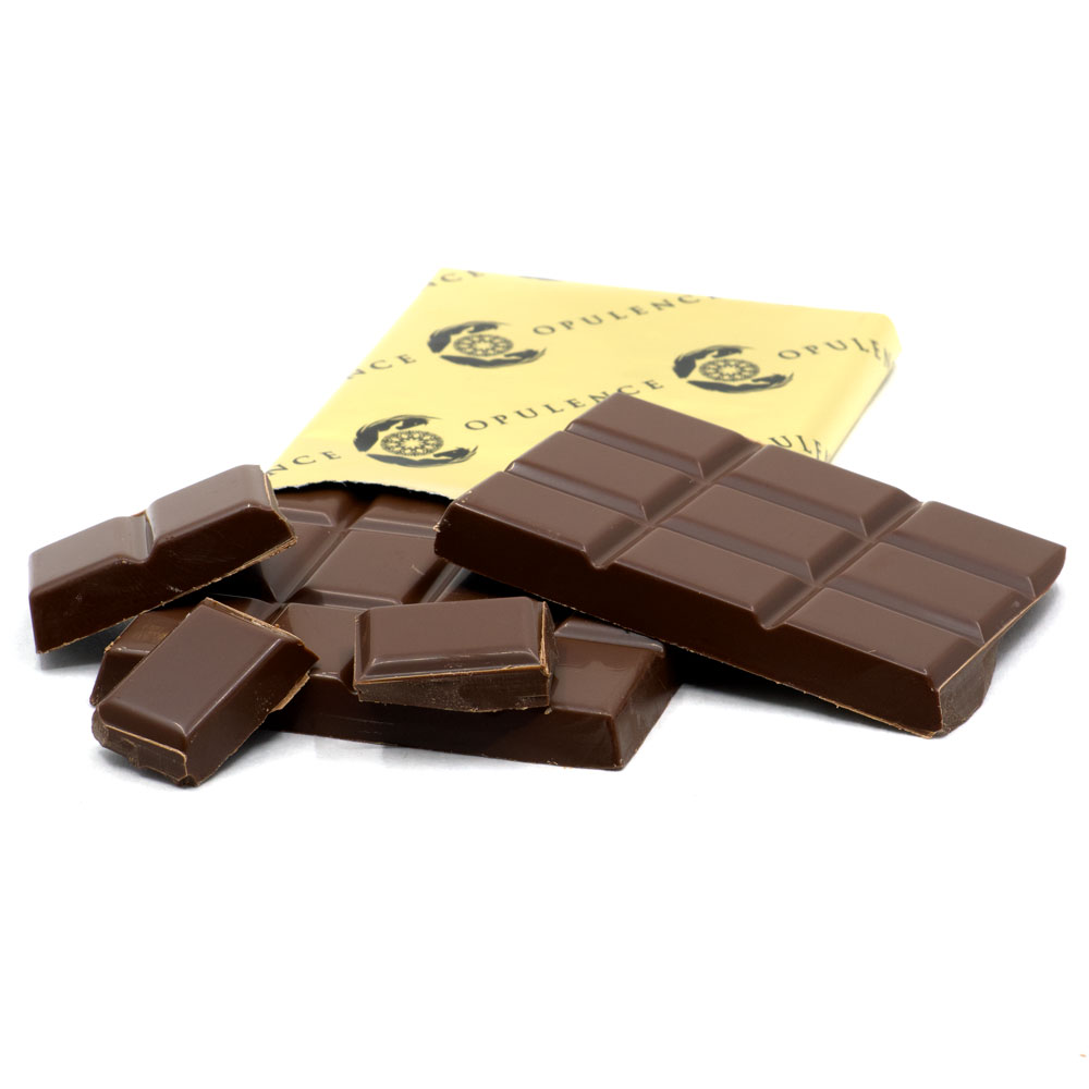 250mg Indica or Sativa SHATTER Milk Chocolate Bars by Opulence